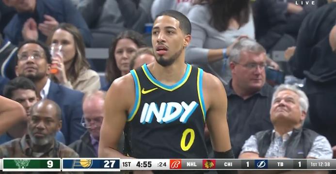 步行者7分钟27-9雄鹿 后者匆忙又喊暂停